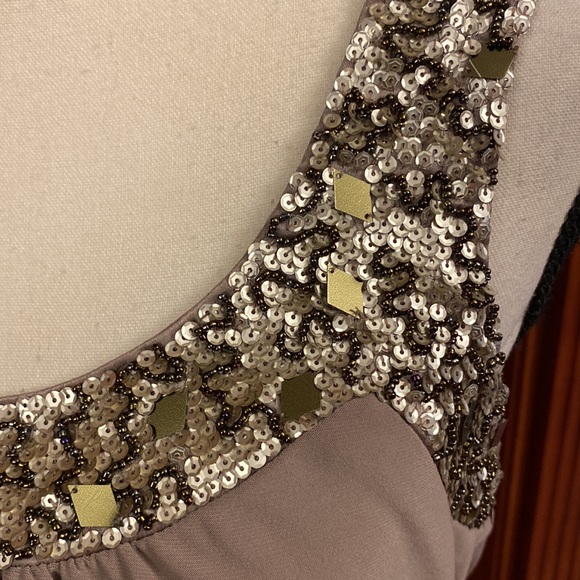 Sue Wong Taupe Cocktail Dress - Picture 3 of 9